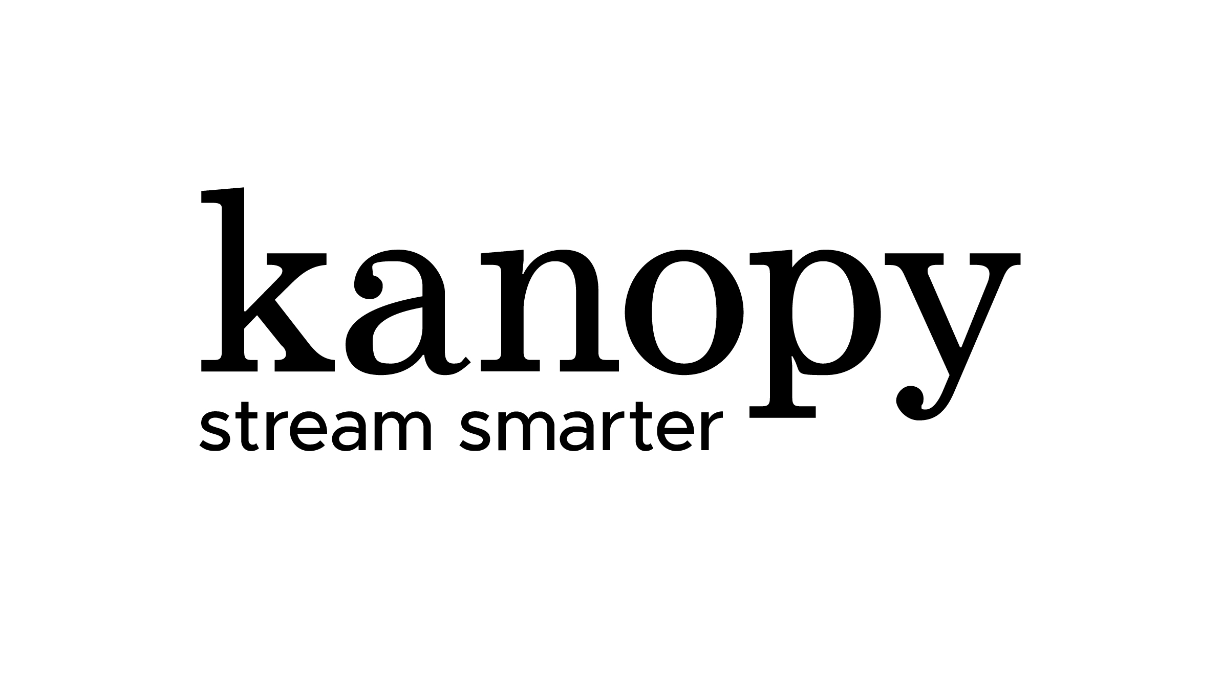 Kanopy logo. Stream smarter.