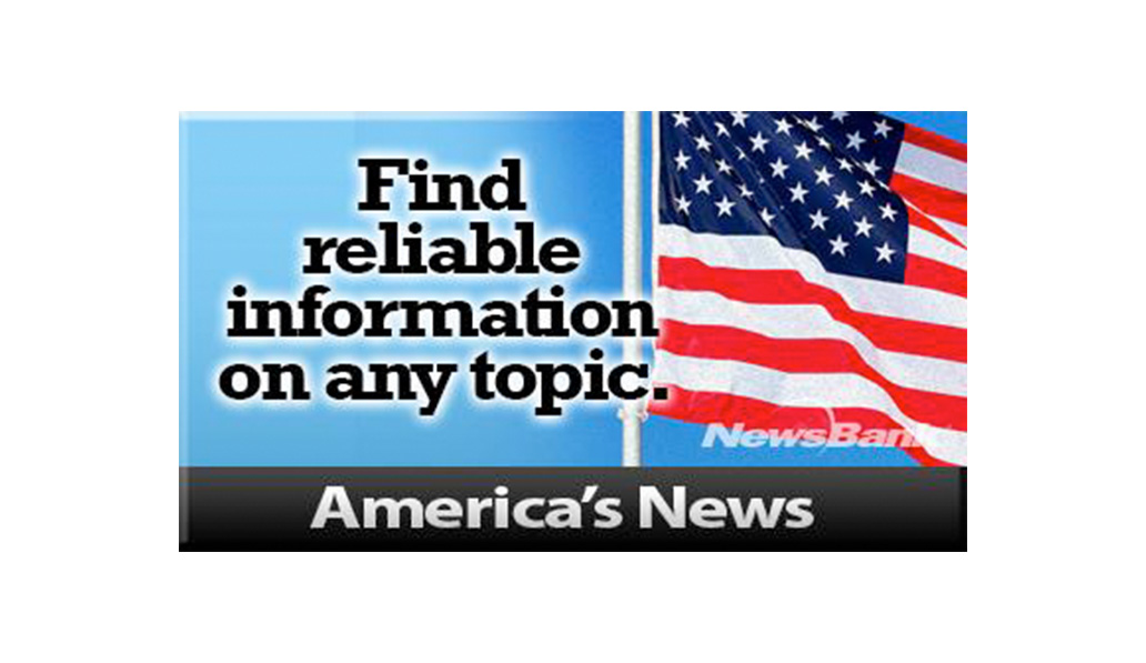 Find reliable information on any topic. America's News. NewsBank. American Flag.
